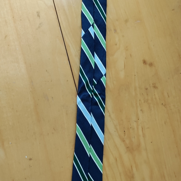 Chaps Blue and Green Striped Tie - Picture 8 of 8